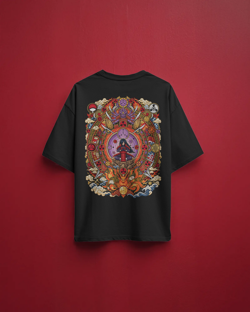 Madara Uchiha Naruto Premium Oversized T-Shirt – Shinobi War Design