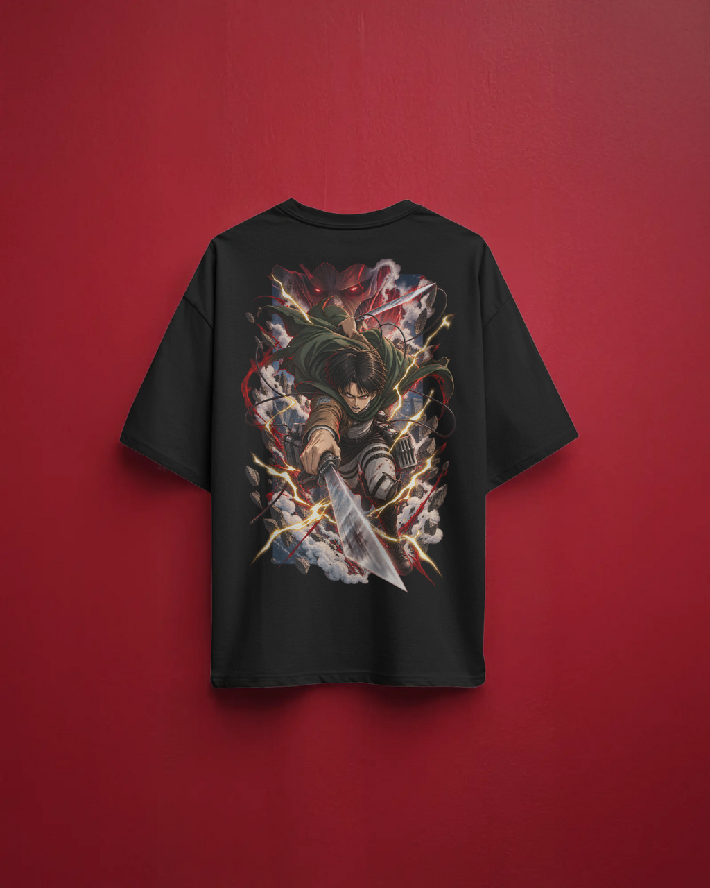 Levi Ackerman Attack on Titan Premium Oversized T-Shirt – Humanity’s Strongest Design