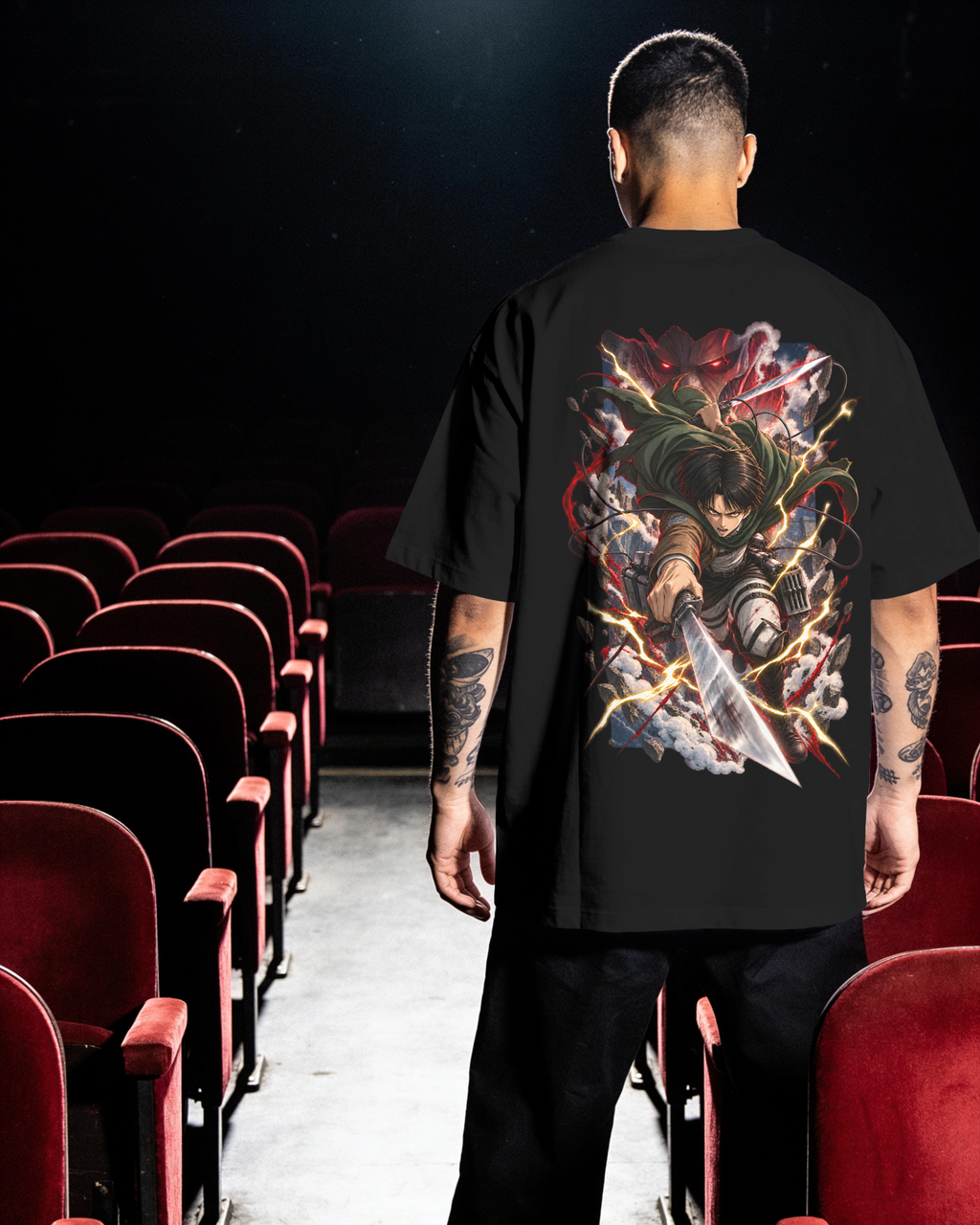 Levi Ackerman Attack on Titan Premium Oversized T-Shirt – Humanity’s Strongest Design