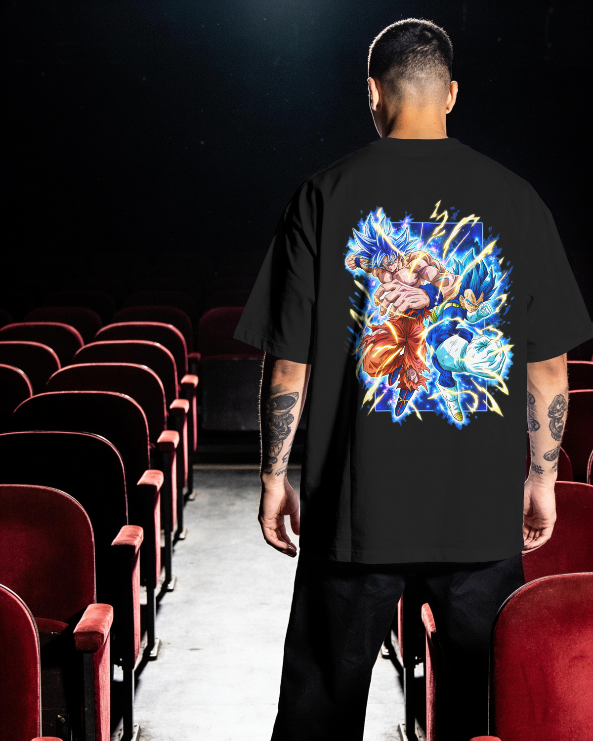 Dragon Ball Premium Oversized T-Shirt – Shenron & Gogeta Blue Design