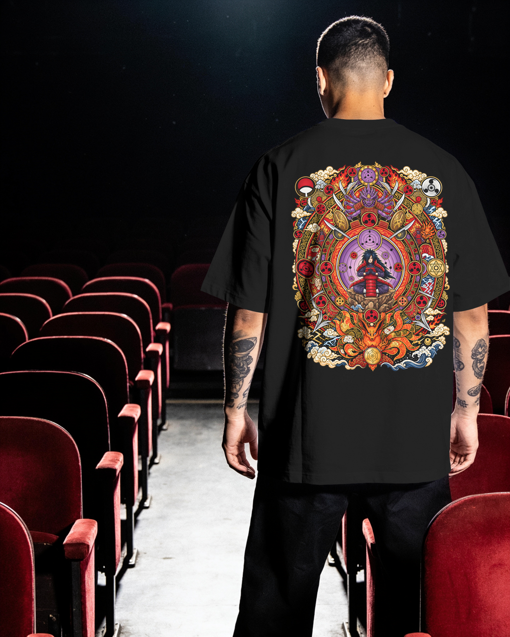 Madara Uchiha Naruto Premium Oversized T-Shirt – Shinobi War Design