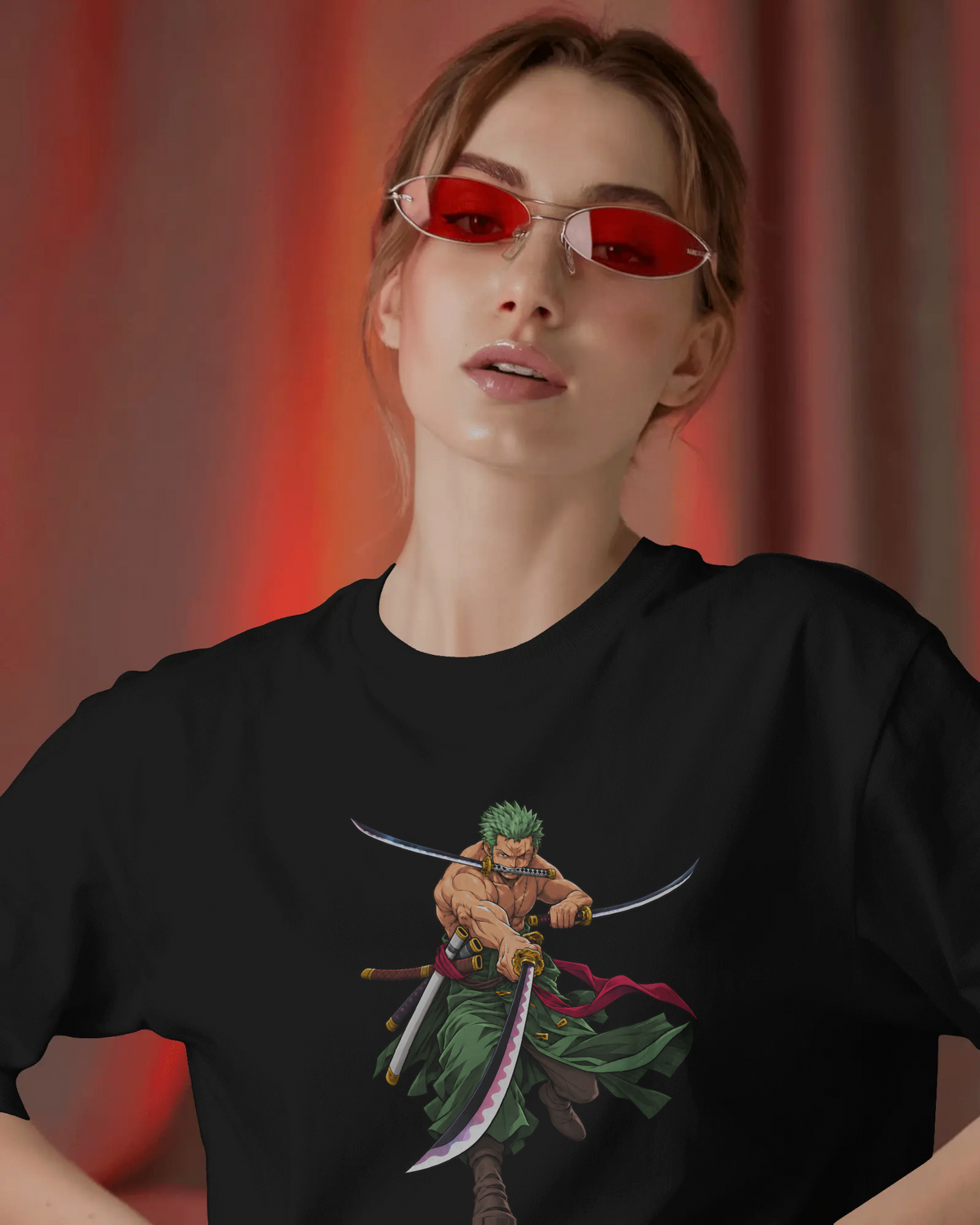 Roronoa Zoro One Piece Premium Oversized T-Shirt – Three Sword Style Design
