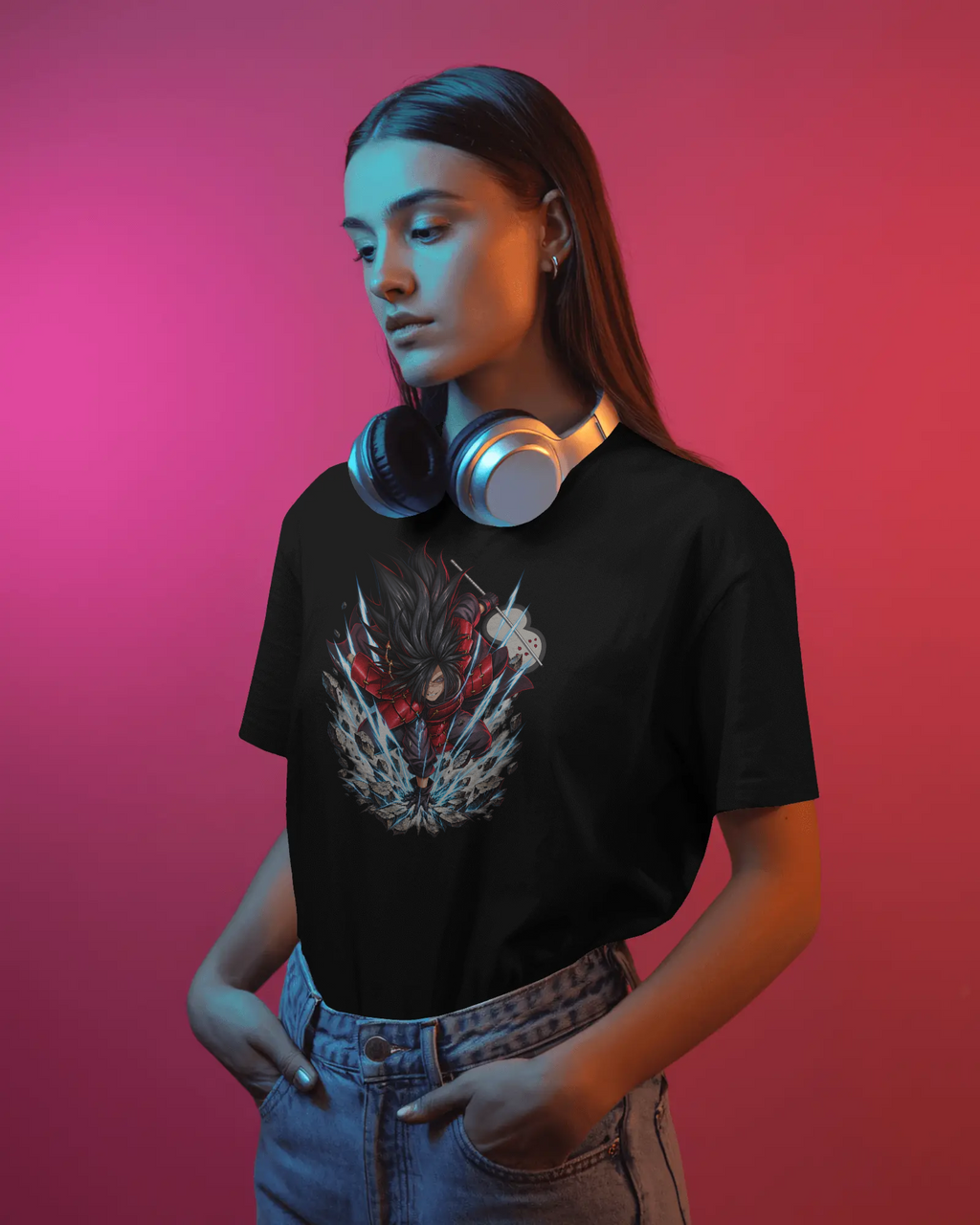 Madara Uchiha Naruto Premium Oversized T-Shirt – Shinobi War Design