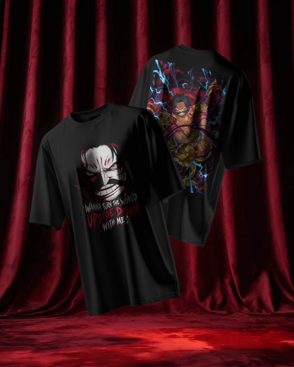 Gol D. Roger One Piece Premium Oversized T-Shirt – Pirate King Design