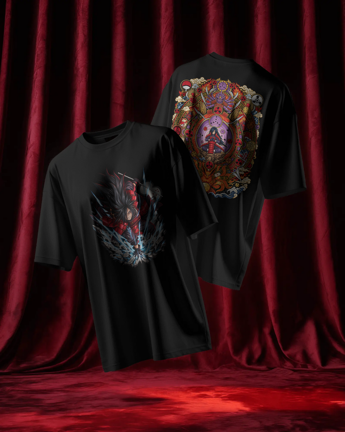 Madara Uchiha Naruto Premium Oversized T-Shirt – Shinobi War Design