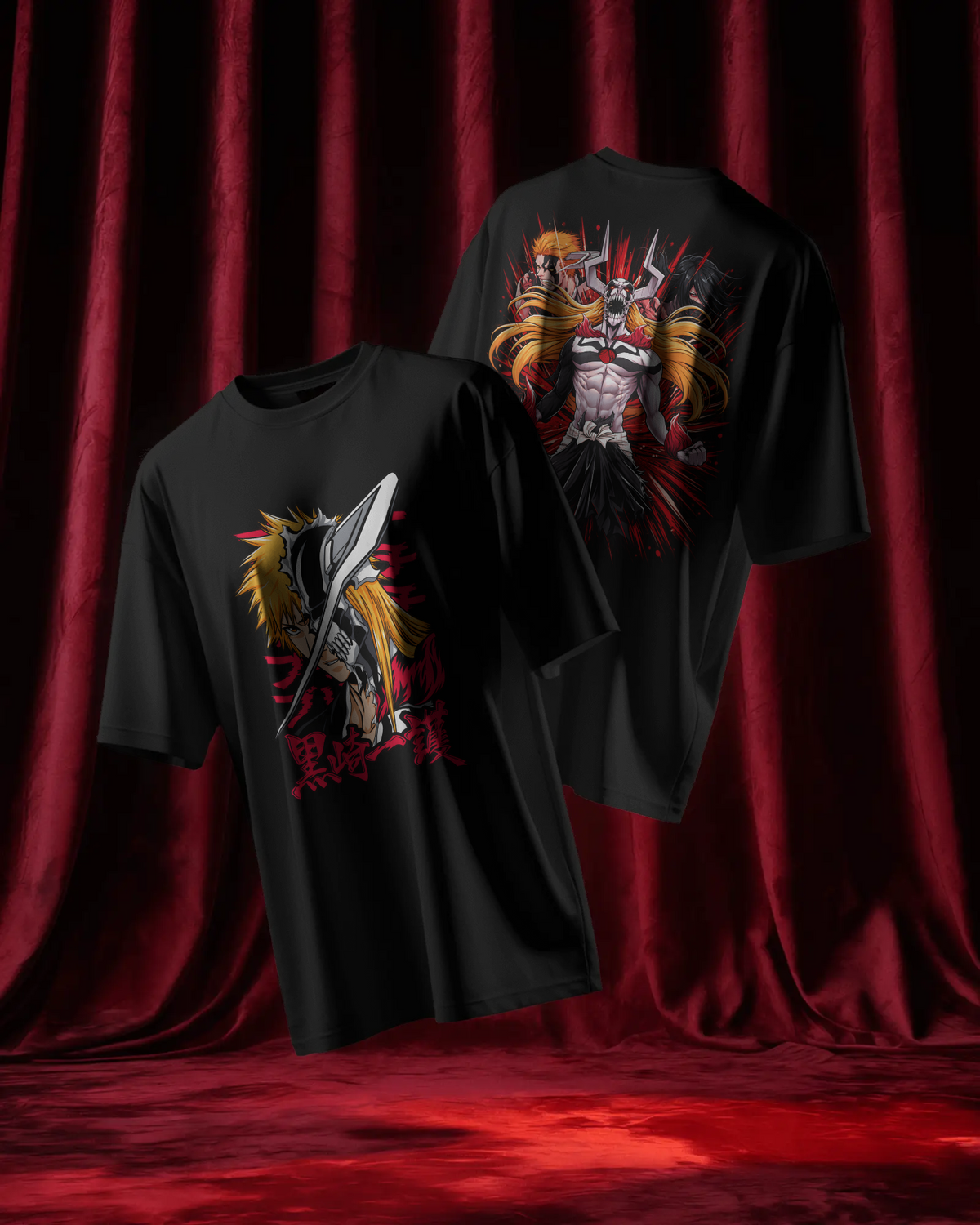 Ichigo Kurosaki Bleach Premium Oversized T-Shirt – Hollow Bankai Design