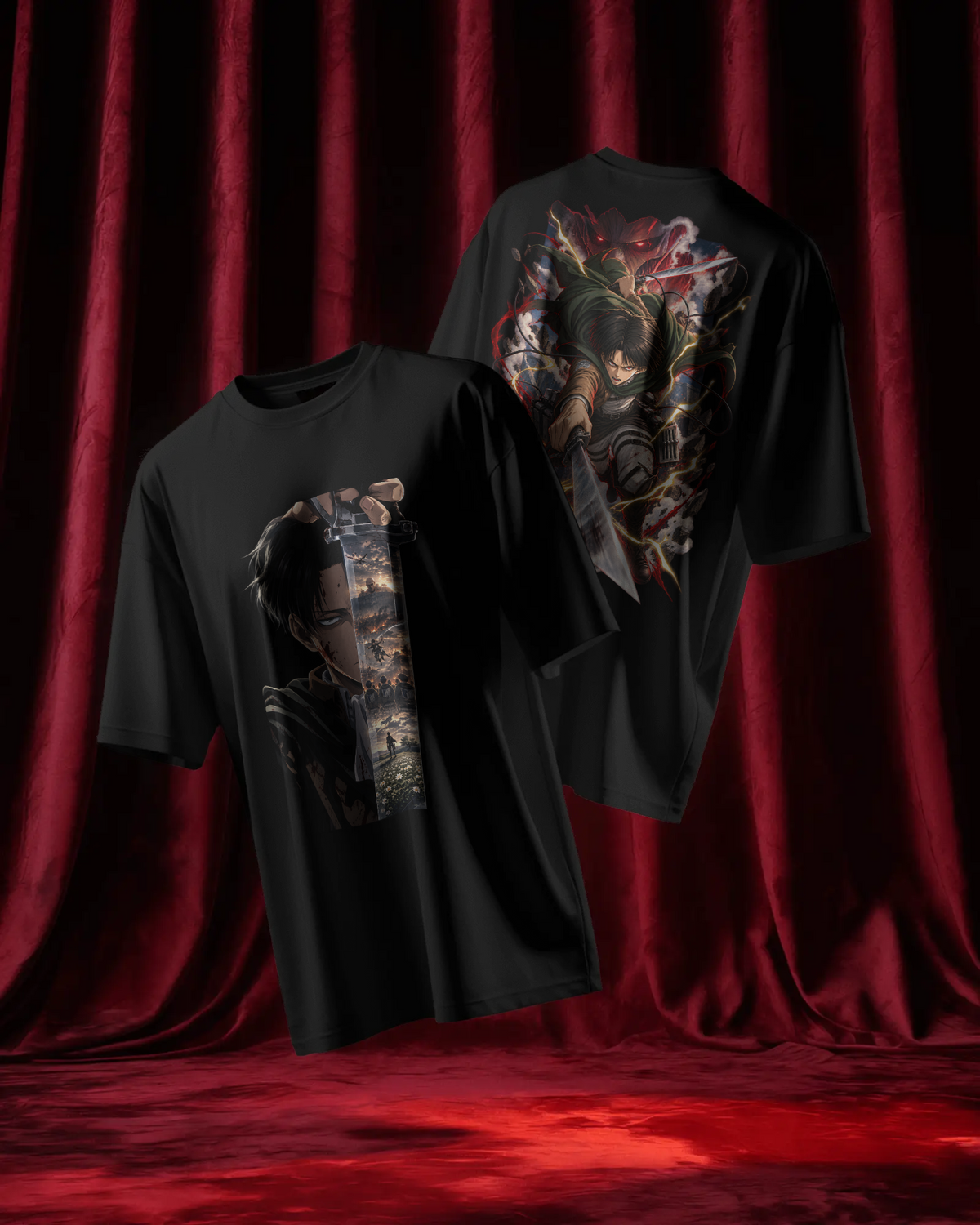 Levi Ackerman Attack on Titan Premium Oversized T-Shirt – Humanity’s Strongest Design