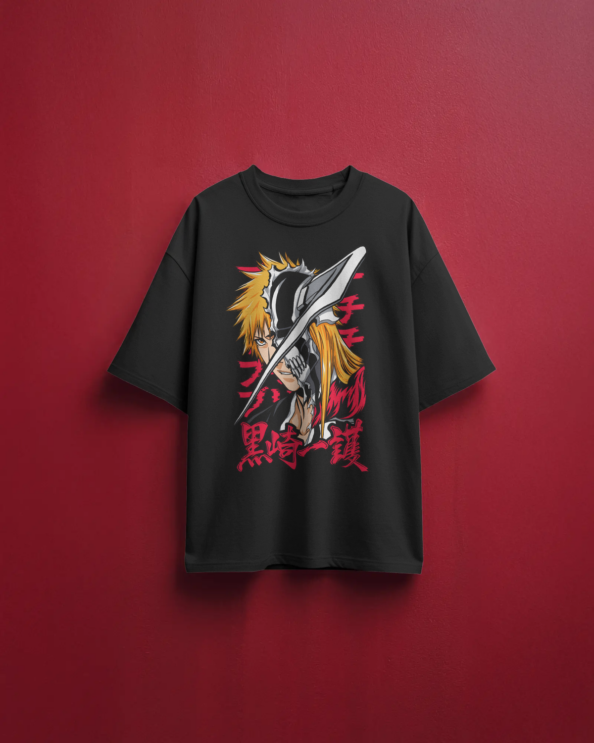 Ichigo Kurosaki Bleach Premium Oversized T-Shirt – Hollow Bankai Design