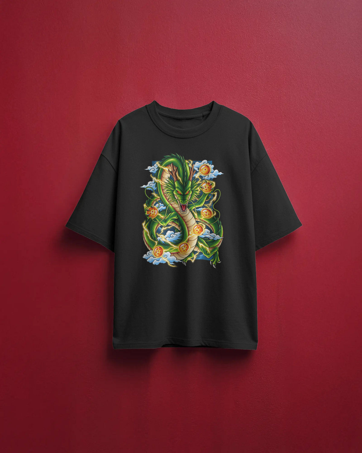 Dragon Ball Premium Oversized T-Shirt – Shenron & Gogeta Blue Design
