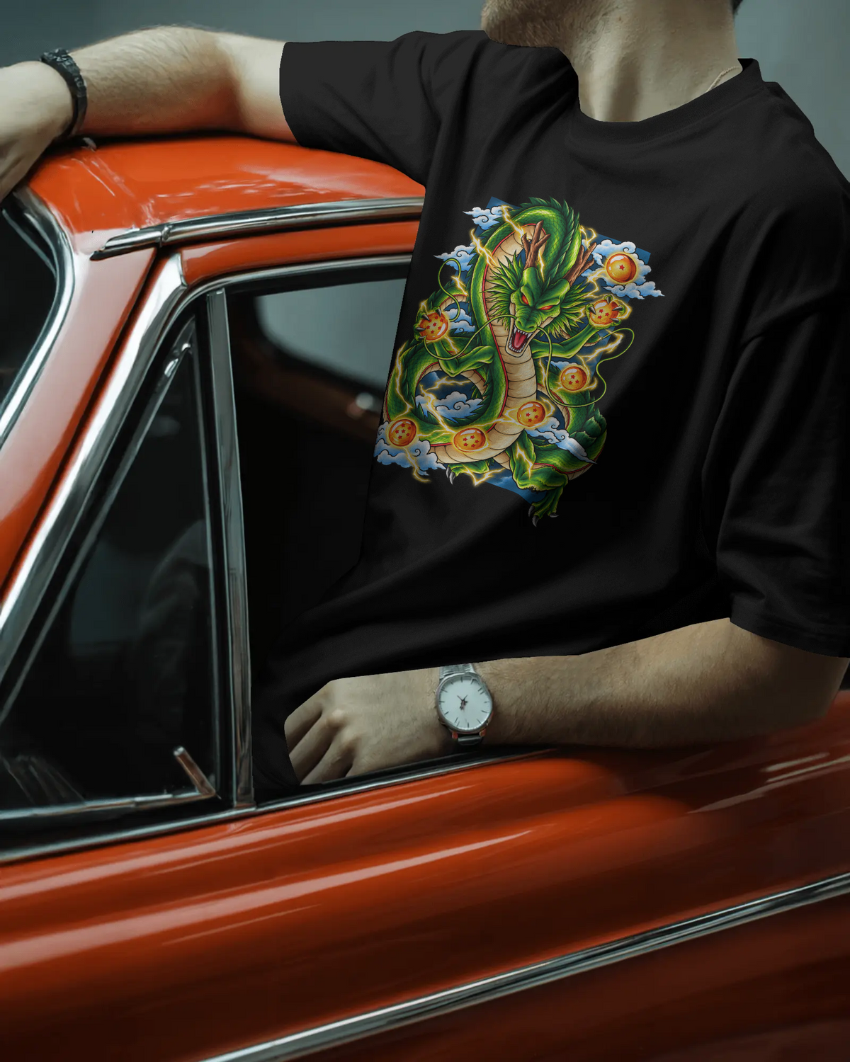 Dragon Ball Premium Oversized T-Shirt – Shenron & Gogeta Blue Design