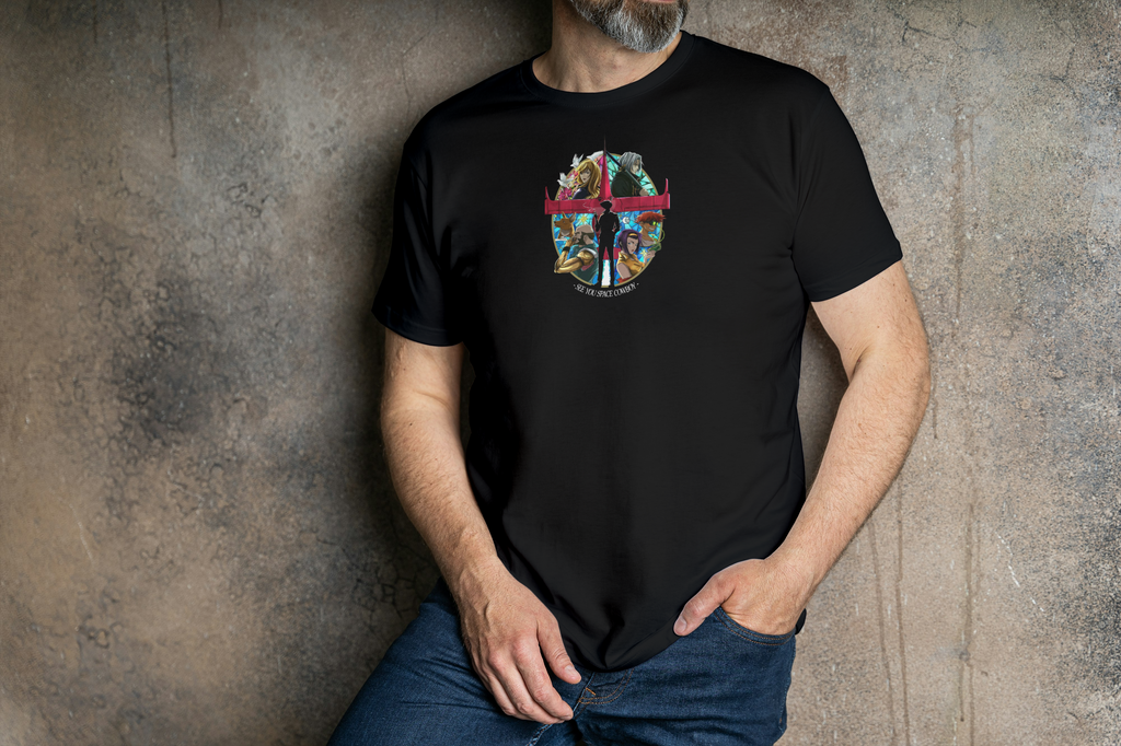 Spike Spiegel Cowboy Bebop black T-shirt front model