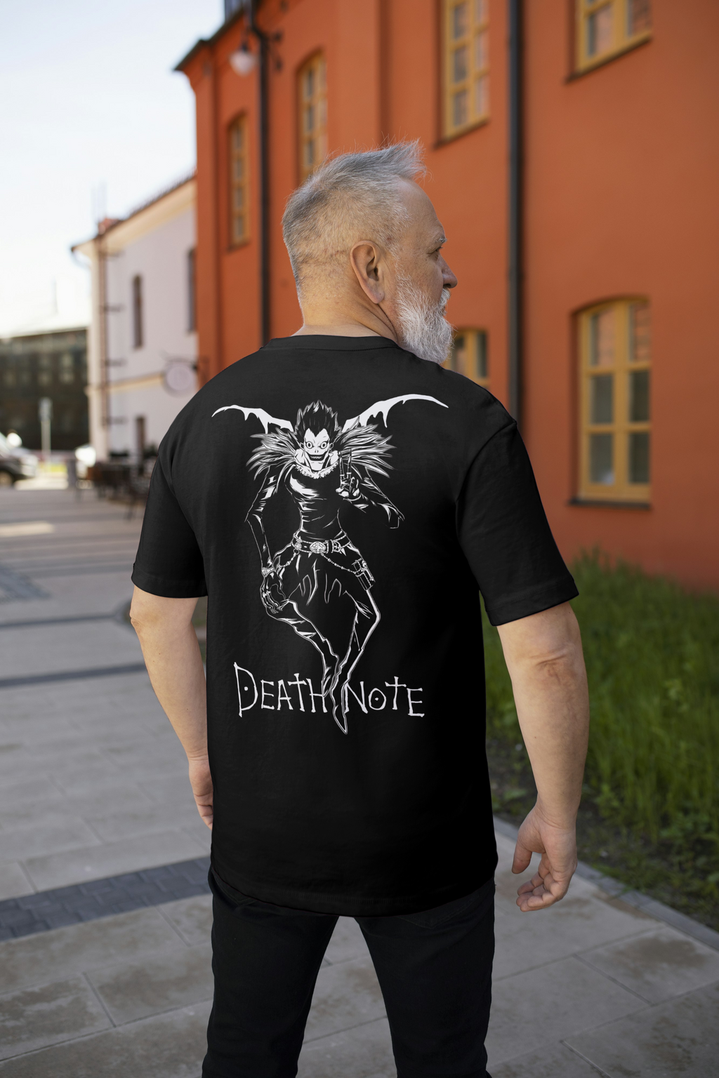 Ryuk Death Note black T-shirt back model