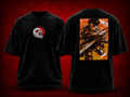 Levi Ackerman Attack on Titan black T-shirt front and back model