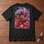 Baki Hanma Baki black T-shirt back flatlay