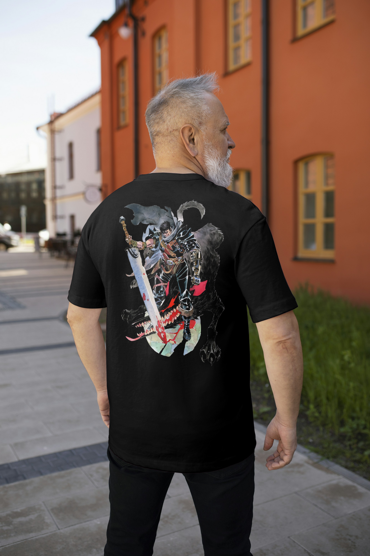 Berserk Berserk black T-shirt back model