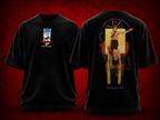 Denji Chainsaw Man black T-shirt front and back model