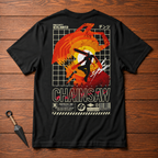 Denji Chainsaw Man black T-shirt back flatlay