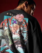 SPY x FAMILY Premium Oversized T-Shirt – Loid, Anya & Yor – mockup closeup spy family 2 BACK