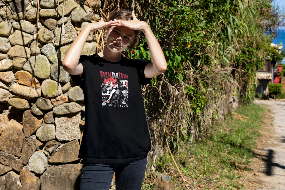 Dandadan Dandadan black T-shirt front model