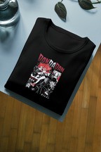 Dandadan Dandadan black T-shirt front flatlay