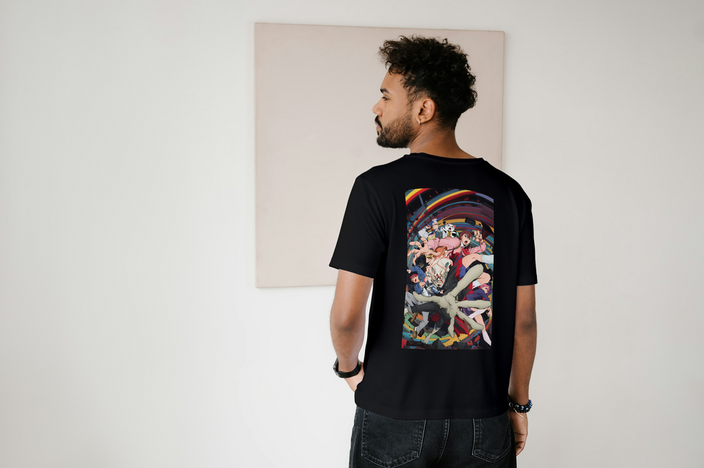 Dandadan Dandadan black T-shirt back model