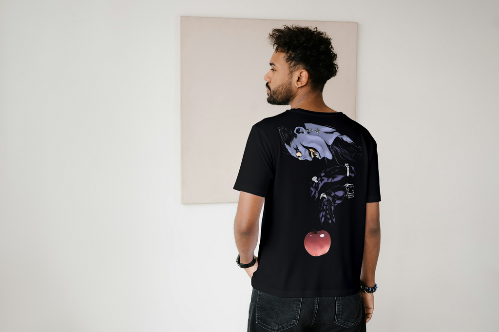 Ryuk Death Note black T-shirt back model