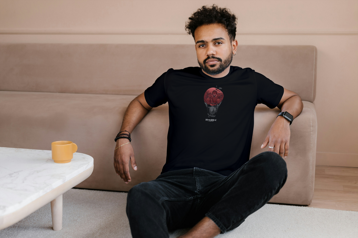 Ryuk Death Note black T-shirt front model