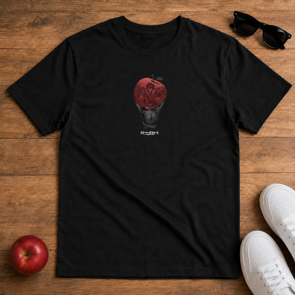 Ryuk Death Note black T-shirt front flatlay