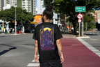 Evangelion Neon Genesis Evangelion black T-shirt back model
