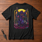Evangelion Neon Genesis Evangelion black T-shirt back flatlay