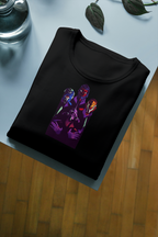 Evangelion Neon Genesis Evangelion black T-shirt front model
