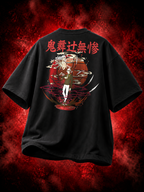 Muzan Kibutsuji Demon Slayer Premium Oversized T-Shirt – mockup fancy Demon Slayer Muzan 1 BACK