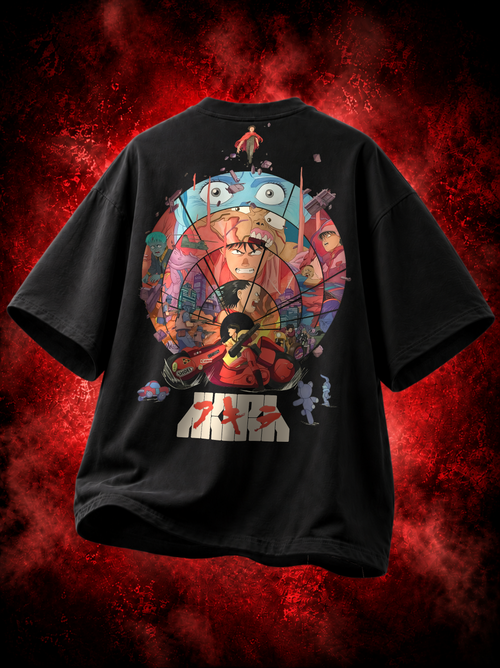 Akira Anime Premium Oversized T-Shirt – Cyberpunk Design – mockup fancy akira 1 BACK