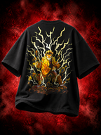 Zenitsu Agatsuma Demon Slayer Premium Oversized T-Shirt – mockup fancy floating zenitsu back A3
