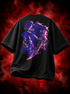 Sung Jinwoo Solo Leveling Premium Oversized T-Shirt – Blade Design – mockup fancy solo leveling 1 BACK