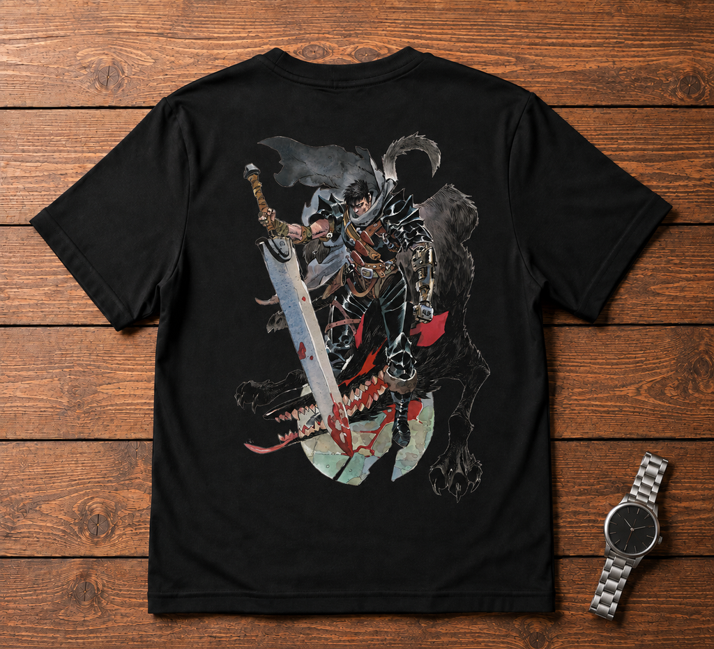 Berserk Berserk black T-shirt back flatlay