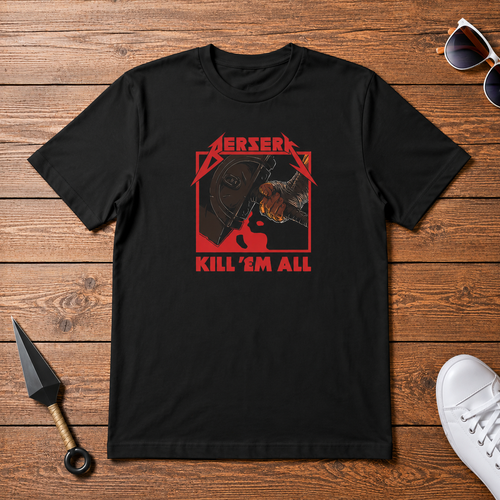 Berserk Berserk black T-shirt front flatlay
