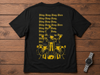 Mash Burnedead Mashle: Magic and Muscles black T-shirt back flatlay