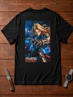 Edward Elric Fullmetal Alchemist black T-shirt back flatlay