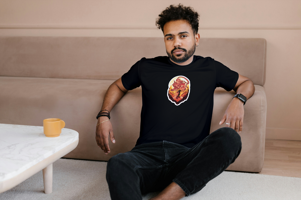 Edward Elric Fullmetal Alchemist black T-shirt front model