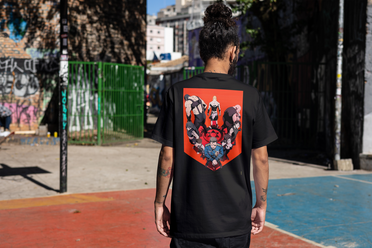 Homunculi Fullmetal Alchemist black T-shirt back model