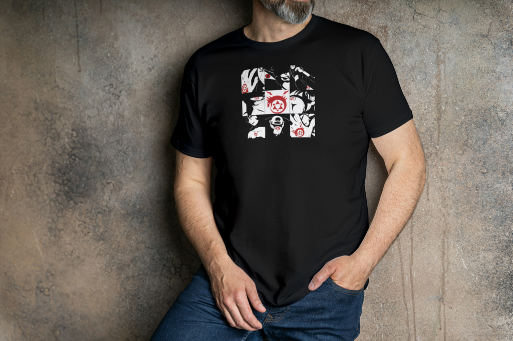 Homunculi Fullmetal Alchemist black T-shirt front model