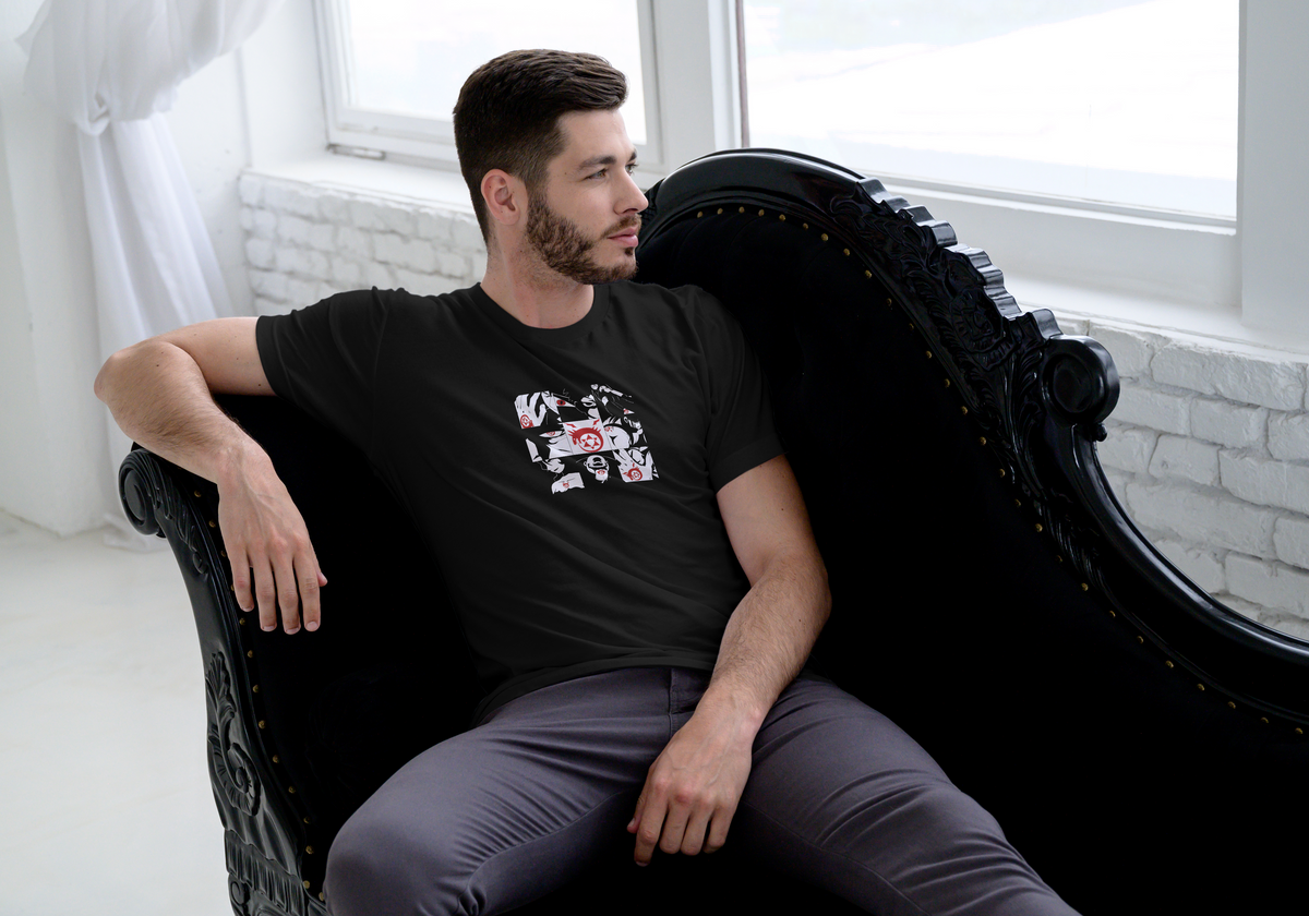 Homunculi Fullmetal Alchemist black T-shirt front model