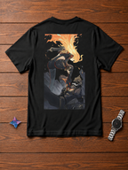 Mavuika Genshin Impact black T-shirt back flatlay