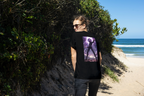 Gojo Satoru Jujutsu Kaisen black T-shirt back model