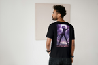 Gojo Satoru Jujutsu Kaisen black T-shirt back model