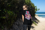 Ryomen Sukuna Jujutsu Kaisen black T-shirt back model