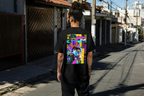 JoJo's Bizarre Adventure JoJo's Bizarre Adventure black T-shirt back model