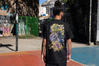 JoJo's Bizarre Adventure JoJo's Bizarre Adventure black T-shirt back model