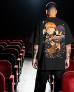 Denji & Reze Chainsaw Man Premium Oversized T-Shirt – Couple Design – mockup lifestyle chainsaw man denji reze couple BACK